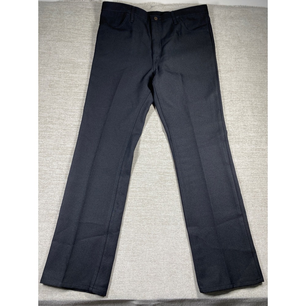 Wrangler Wrancher Boot Jeans Men 38x34 Black Wrinkle Resist Stretch Dress Pants